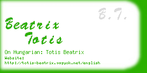 beatrix totis business card